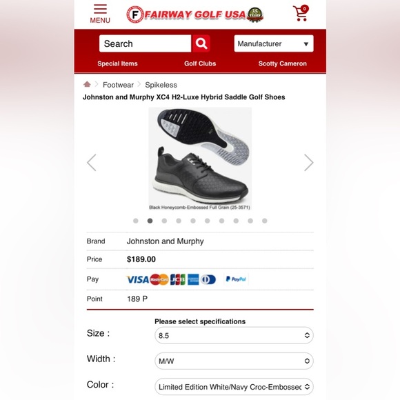 Johnston & Murphy Golf XC4 H2-Luxe Hybrid Saddle Black Men’s Shoes Size-8 EUC - Picture 14 of 14